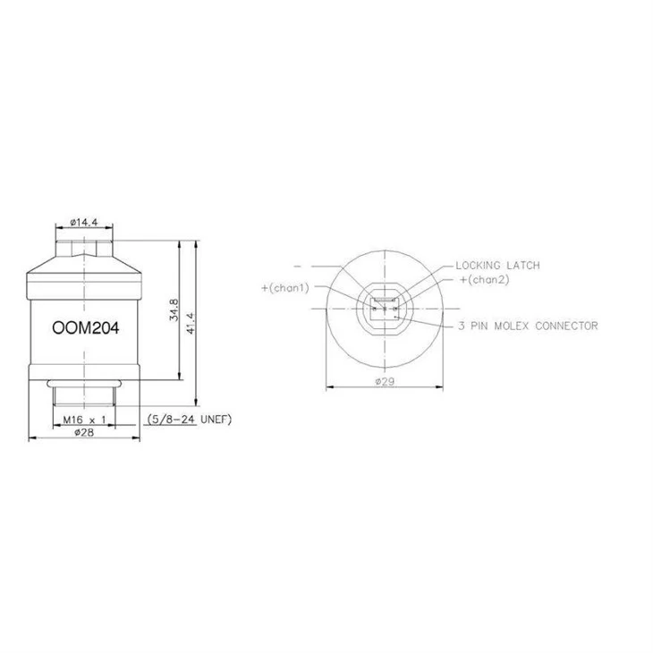 Original Envitec OOM204 Medical Oxygen Sensor For Acutronic Fabian