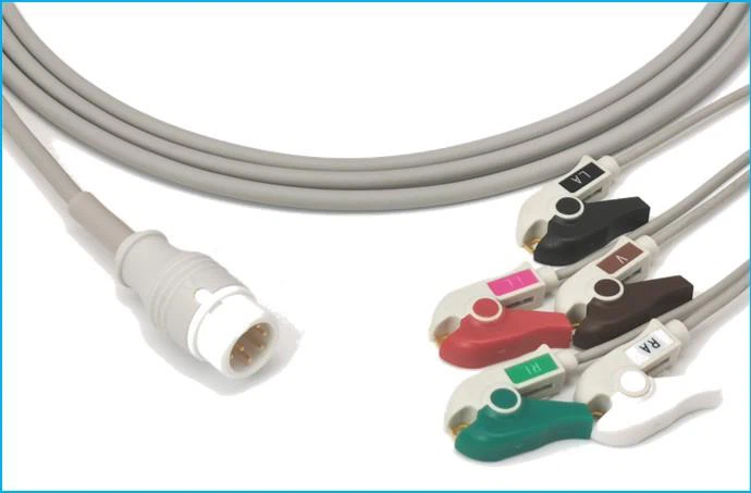 Philips 8pin Compatible Direct-Connect 5lead ECG Cable AHA Grabber