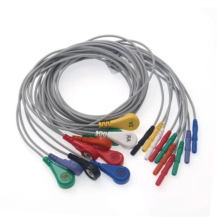 ECG 10 Leads Holter Patient Cable Standard For Din1.5 Holtr Record